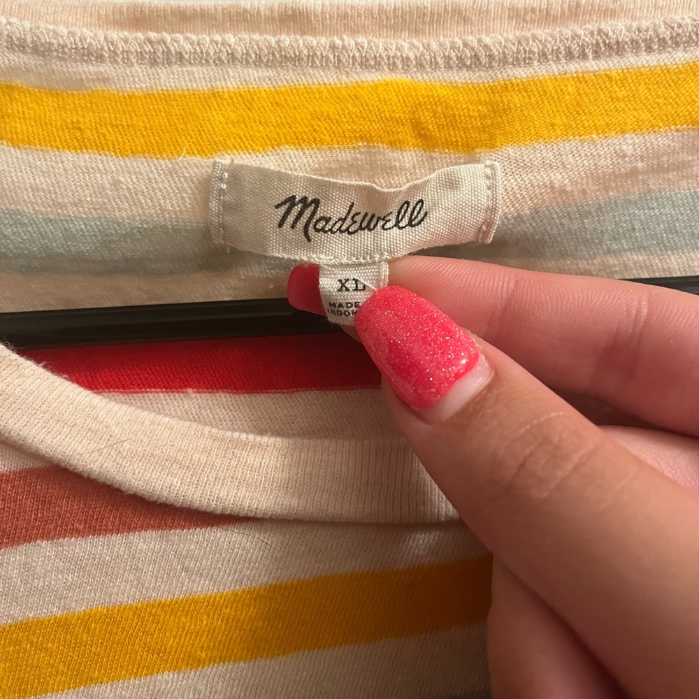 Madewell Lennie Stripe Lo-Fi Shrunken T-Shirt - Picture 2 of 2